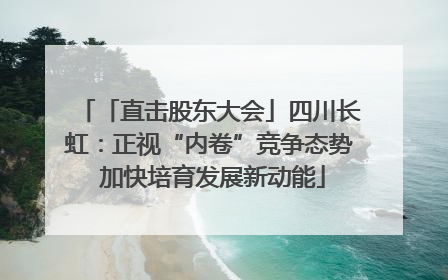 「直击股东大会」四川长虹：正视“内卷”竞争态势 加快培育发展新动能
