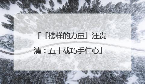 「榜样的力量」汪贵清：五十载巧手仁心