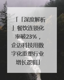 「深度解析」餐饮连锁化率破23%，企迈科技用数字化重塑行业增长逻辑