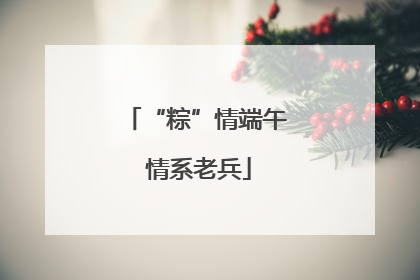 “粽”情端午 情系老兵