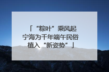 “粽叶”乘风起 宁海为千年端午民俗植入“新姿势”