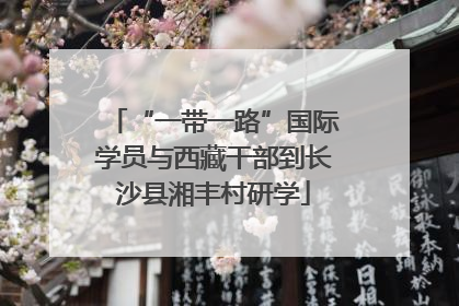 “一带一路”国际学员与西藏干部到长沙县湘丰村研学