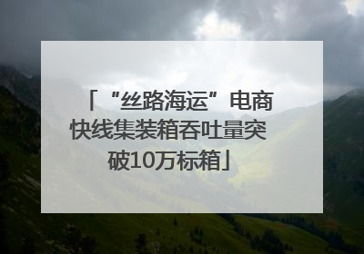 “丝路海运”电商快线集装箱吞吐量突破10万标箱