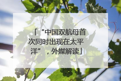“中国双航母首次同时出现在太平洋”，外媒解读