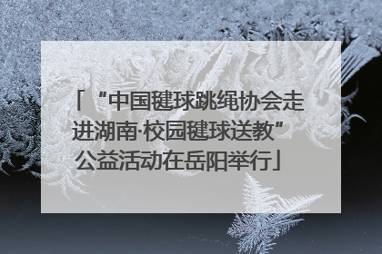 “中国毽球跳绳协会走进湖南·校园毽球送教”公益活动在岳阳举行