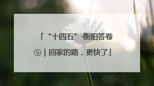 “十四五”·衡阳答卷⑤｜回家的路，更快了