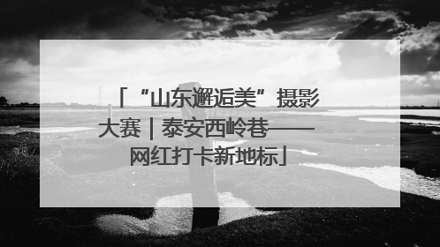 “山东邂逅美”摄影大赛｜泰安西岭巷——网红打卡新地标