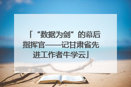 “数据为剑”的幕后指挥官——记甘肃省先进工作者牛学云