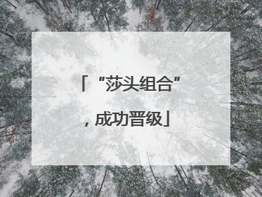 “莎头组合”，成功晋级
