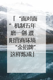 “面对面”机制五年磨一剑 濮阳营商环境“金招牌”这样炼成