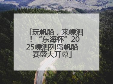 玩帆船，来嵊泗！“东海杯”2025嵊泗列岛帆船赛盛大开幕