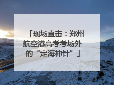 现场直击：郑州航空港高考考场外的“定海神针”