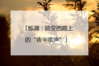 烁渊：延安西路上的“夜半歌声”