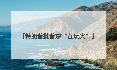 特朗普批普京“在玩火”