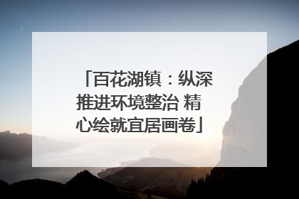 百花湖镇：纵深推进环境整治 精心绘就宜居画卷