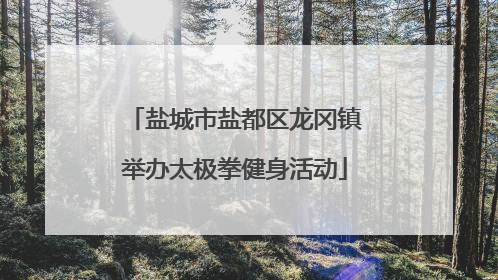 盐城市盐都区龙冈镇举办太极拳健身活动