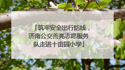 筑牢安全出行防线，济南公交善亮志愿服务队走进十亩园小学