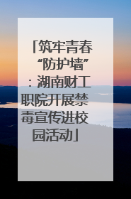筑牢青春“防护墙”：湖南财工职院开展禁毒宣传进校园活动