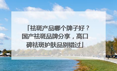 祛斑产品哪个牌子好？国产祛斑品牌分享，高口碑祛斑护肤品别错过