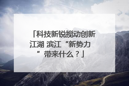 科技新锐搅动创新江湖 滨江“新势力”带来什么？