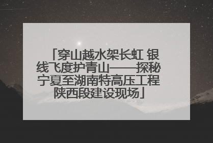 穿山越水架长虹 银线飞度护青山——探秘宁夏至湖南特高压工程陕西段建设现场