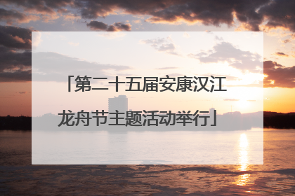 第二十五届安康汉江龙舟节主题活动举行