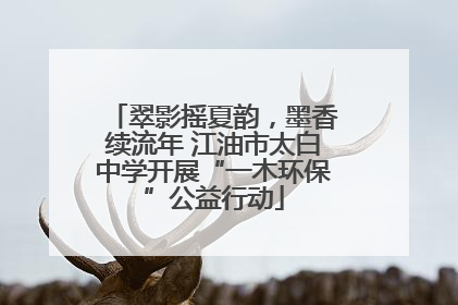 翠影摇夏韵，墨香续流年 江油市太白中学开展“一木环保”公益行动