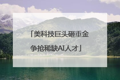 美科技巨头砸重金争抢稀缺AI人才