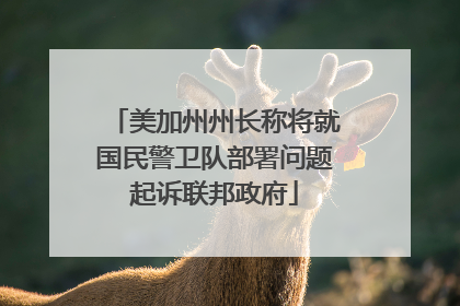 美加州州长称将就国民警卫队部署问题起诉联邦政府