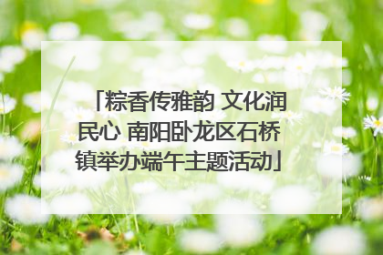 粽香传雅韵 文化润民心 南阳卧龙区石桥镇举办端午主题活动