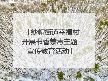 纱帽街道幸福村开展书香禁毒主题宣传教育活动