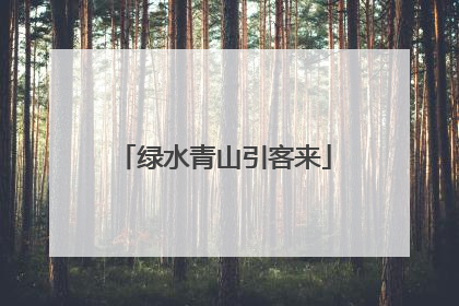 绿水青山引客来