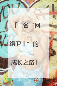 一名“网络卫士”的成长之路