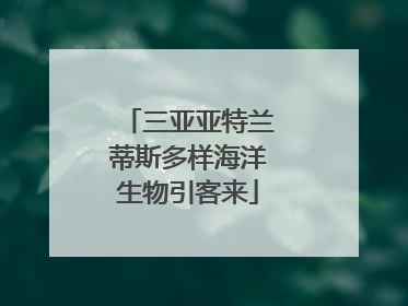 三亚亚特兰蒂斯多样海洋生物引客来