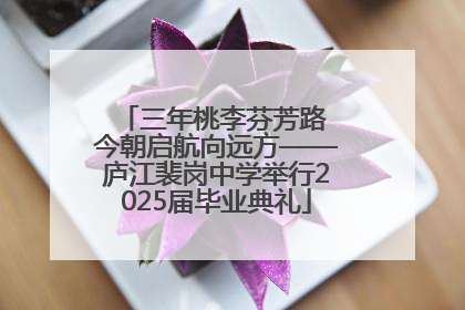 三年桃李芬芳路 今朝启航向远方——庐江裴岗中学举行2025届毕业典礼