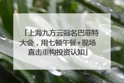 上海九方云冠名巴菲特大会，用七顿午餐+现场直击重构投资认知