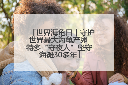 世界海龟日丨守护世界最大海龟产卵 特多“守夜人”坚守海滩30多年