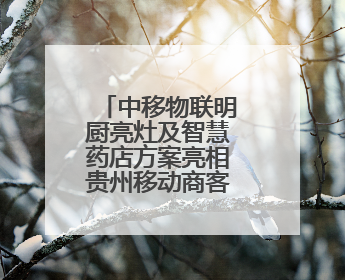 中移物联明厨亮灶及智慧药店方案亮相贵州移动商客产品推介会