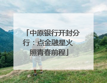 中原银行开封分行：点金融星火 照青春前程
