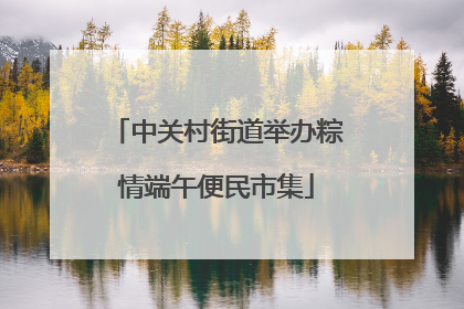 中关村街道举办粽情端午便民市集
