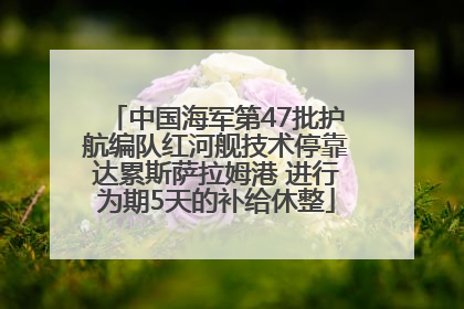 中国海军第47批护航编队红河舰技术停靠达累斯萨拉姆港 进行为期5天的补给休整
