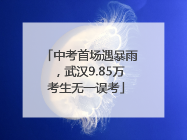 中考首场遇暴雨，武汉9.85万考生无一误考