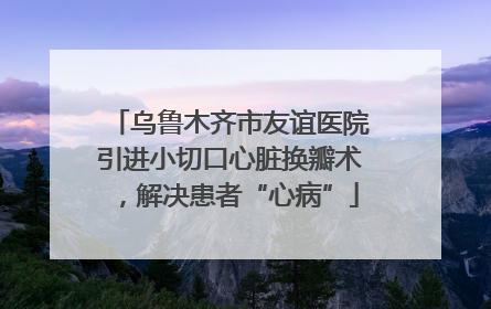 乌鲁木齐市友谊医院引进小切口心脏换瓣术，解决患者“心病”