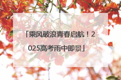 乘风破浪青春启航！2025高考雨中即景