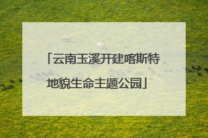 云南玉溪开建喀斯特地貌生命主题公园