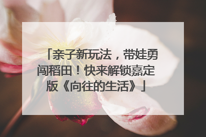 亲子新玩法，带娃勇闯稻田！快来解锁嘉定版《向往的生活》