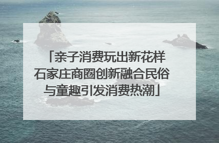 亲子消费玩出新花样 石家庄商圈创新融合民俗与童趣引发消费热潮