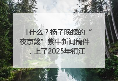 什么？扬子晚报的“夜京畿”紫牛新闻稿件，上了2025年镇江中考模拟卷！