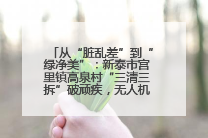 从“脏乱差”到“绿净美”：新泰市宫里镇高泉村“三清三拆”破顽疾，无人机“天眼”护新颜