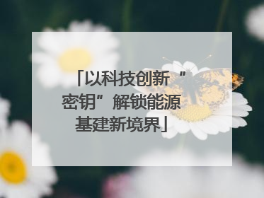 以科技创新“密钥”解锁能源基建新境界